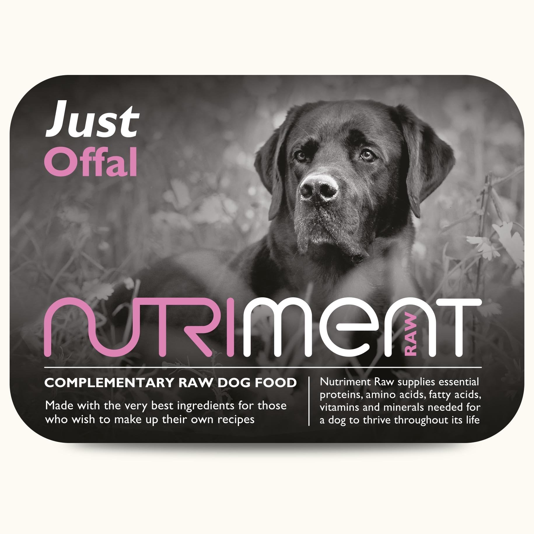 NutrimentaeJustaeOffalaeRaw Dog Food is a complementary food for making up your own recipes. High quality human grade raw ingredients. Buy Online Today Imperial Pets