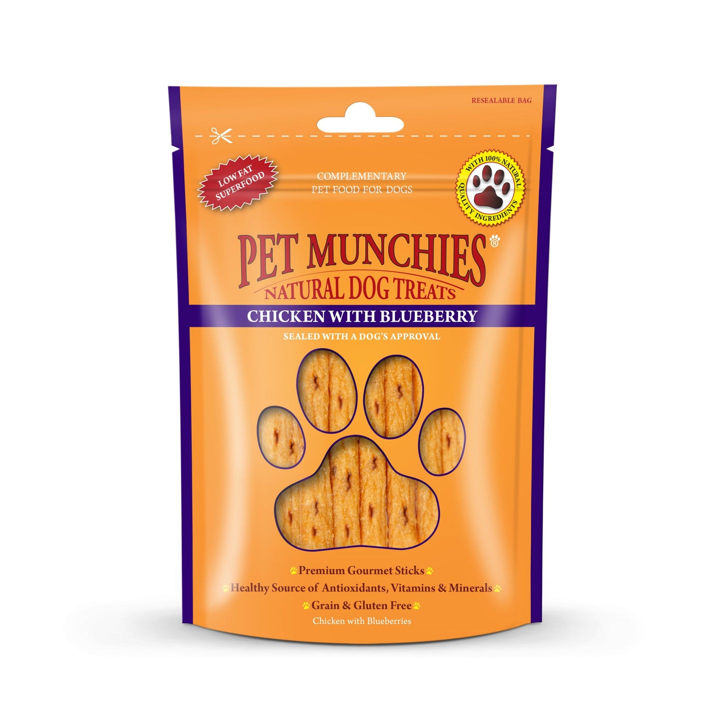 Pet Munchies Chicken With Blueberry 80g