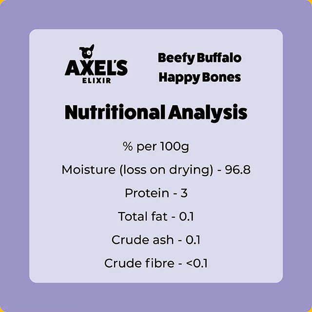 Axel's Elixir Beefy Buffalo Happy Bones Bone Broth (Pack Of 12)