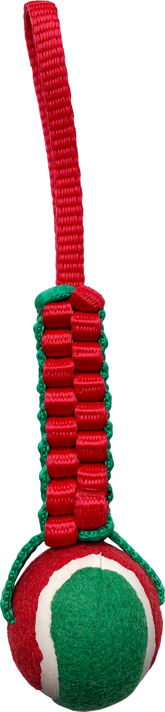 Hem & Boo Xmas Plaited Webbing With Tennis Ball (small 10cm)