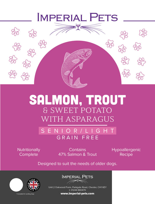 Imperial Pets Grain Free Light/Senior Salmon, Trout & Sweet Potato With Asparagus