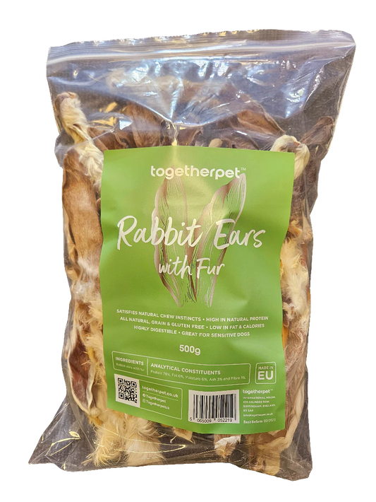 Togetherpet Rabbit Ears With Fur 500g