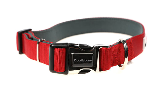 Doodlebone Originals Padded Collar - Ruby